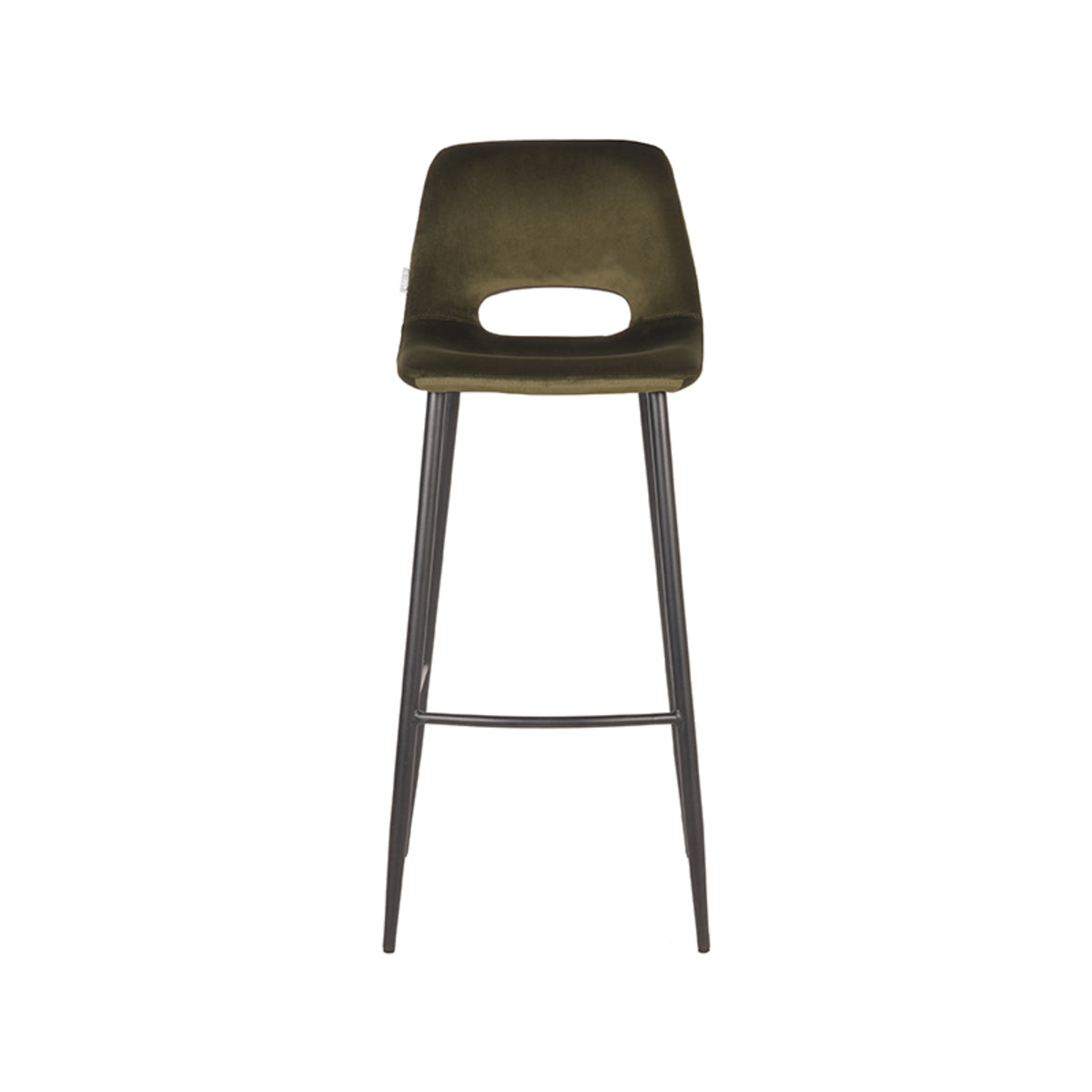 LABEL51 Barkruk Josh - Fluweel - Zithoogte 78